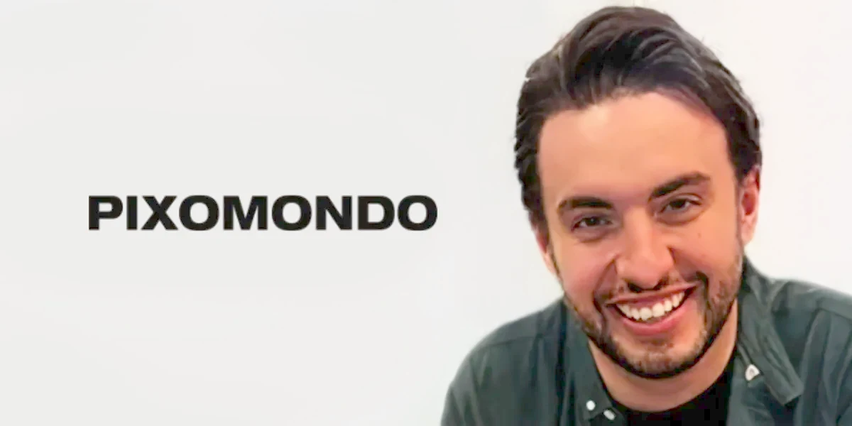 Porträt von Jack Moss mit Logo von Pixomondo.