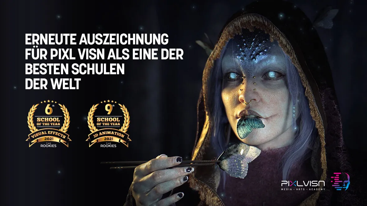 Ausgezeichnet: PIXL VISN ein Weiteres mal als eine der Weltweit besten Schulen für Visual Effects und 3D Animation bestätigt!