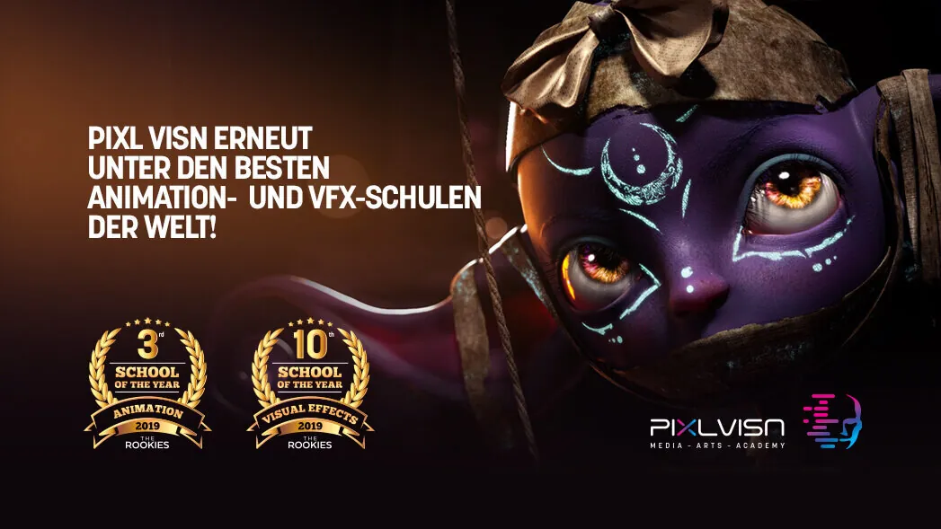 PIXL VISN erneut als eine der besten Animation- und Visual Effects-Schulen der Welt Ausgezeichnet!