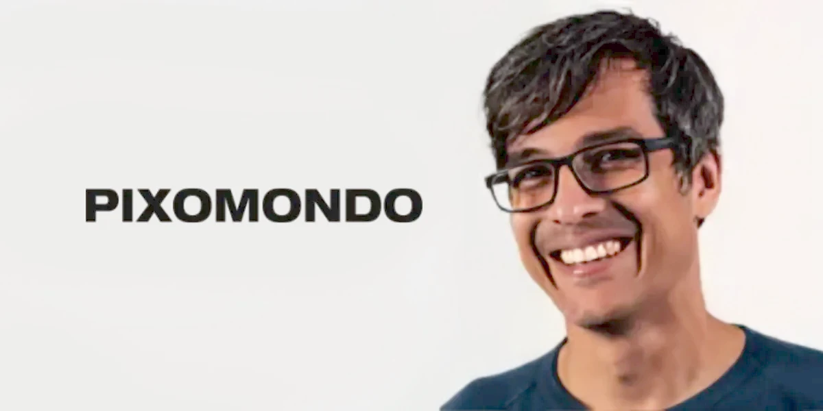 Porträt von Mark Dauth mit Logo von Pixomondo.