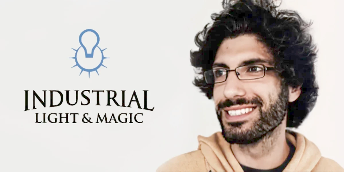Porträt von Giorgio Lorenzetti mit Logo von Industrial Light & Magic.