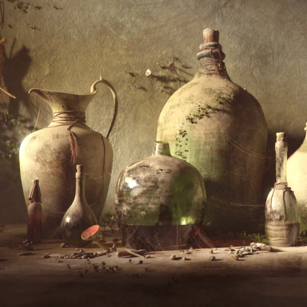 Cinematic 3D rendering from a student project by David Pferrer.