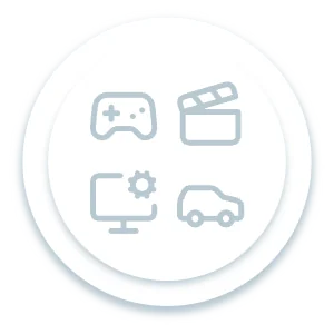 Icon representing versatile 3D career paths beyond games.