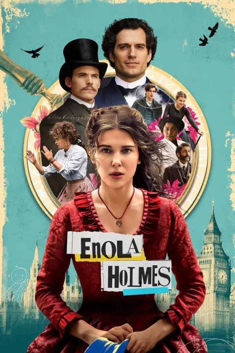 Enola Holmes — Plakat einer Produktion, an der PIXL VISN Absolventen mitgewirkt haben