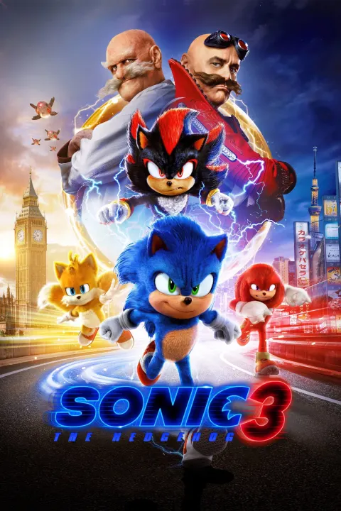 Sonic the Hedgehog 3 — Plakat einer Produktion, an der PIXL VISN Absolventen mitgewirkt haben