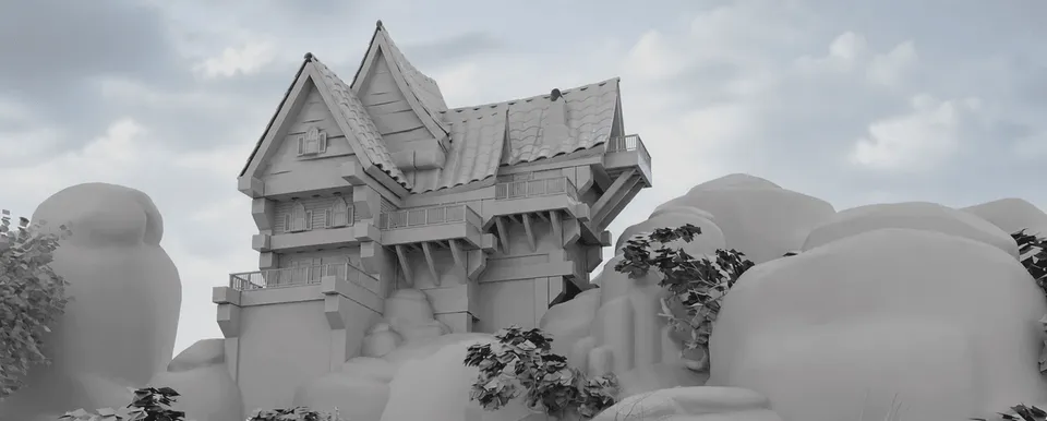 AI-generated concept art – wide environment scene