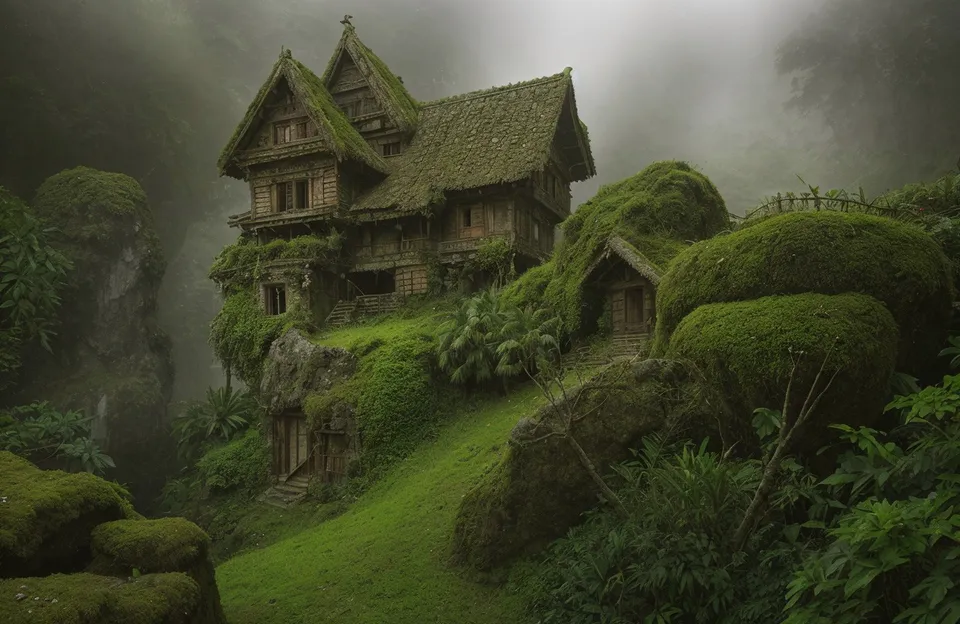 AI-generated concept art – environment study